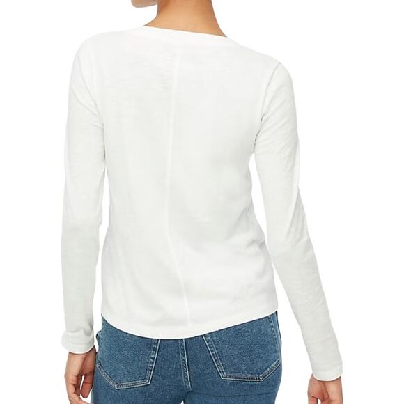 J.Crew Factory Long-Sleeve Crewneck girlfriend tee Size M - Picture 2 of 5
